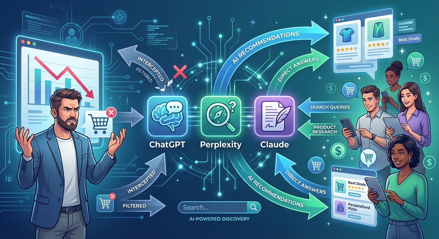 How to Build a Search Everywhere Optimization Strategy When AI Agents Are Stealing 52 Million Daily Purchase Decisions From Your Ecommerce Site