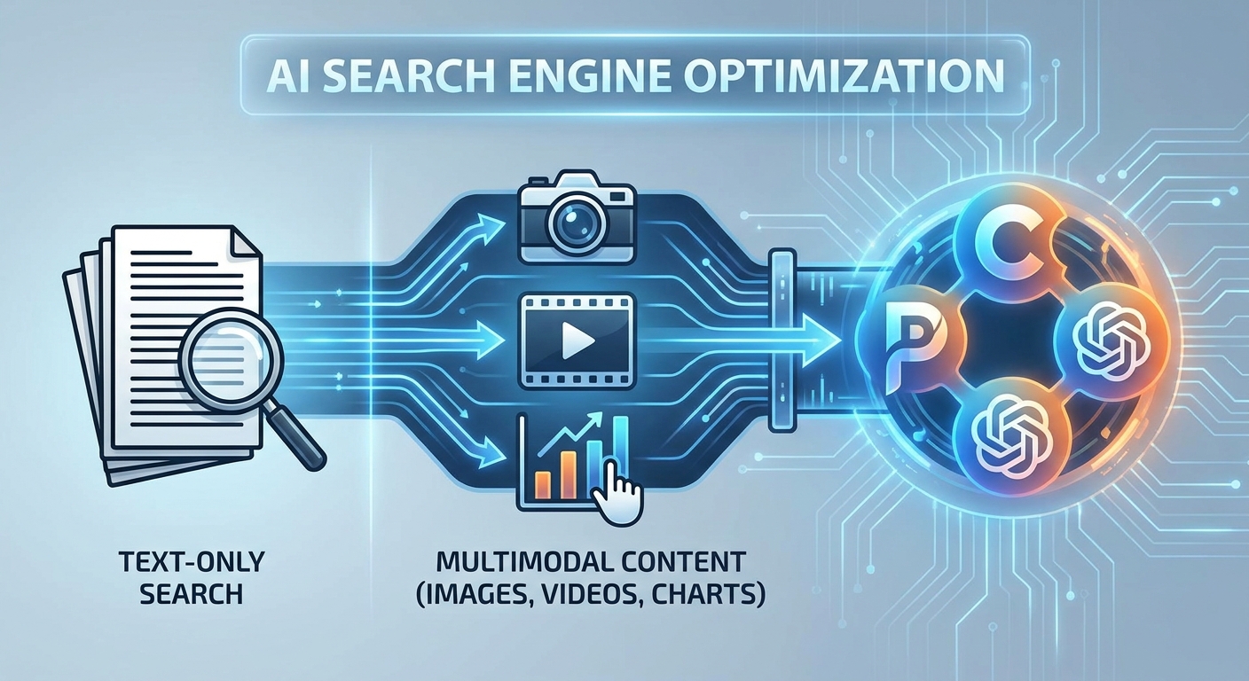 How to Build a Multimodal AI Search Strategy When Image and Video Search Results Drive 67% More Conversions But Text-Only Content Loses 80% of Visual Query Citations
