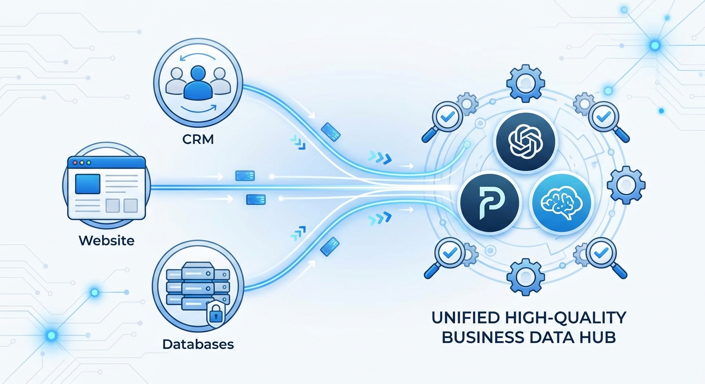 How to Build a Grounding Data Quality Strategy When AI Search Engines Require Structured Business Information But Your CRM and Website Data Conflicts Create 47% Answer Inaccuracy